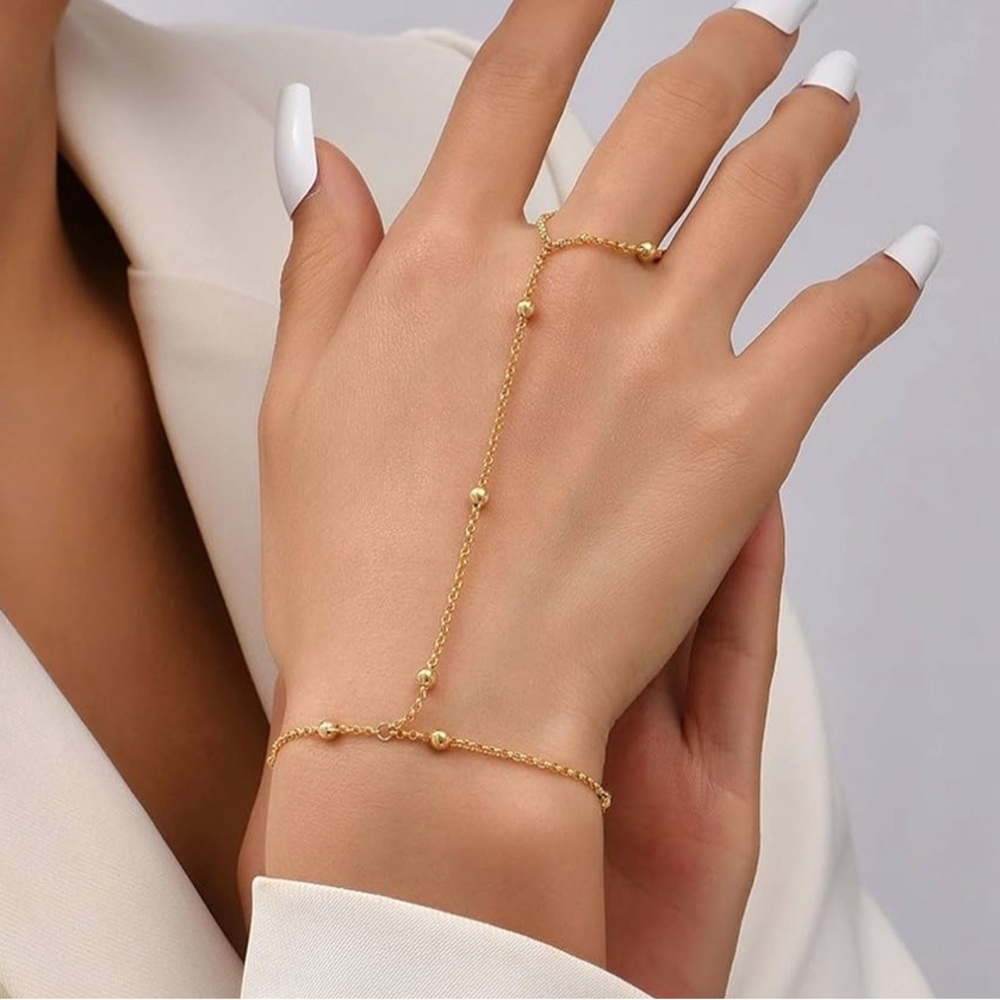 Cute dainty ring bracelet